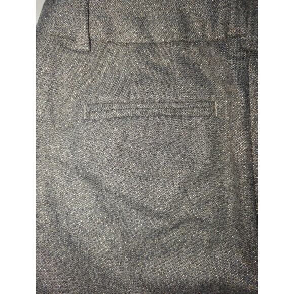 TALBOTS Wool Blend Gray & Silver Sparkle High Waist Straight Pants Womens sz 4P - Picture 6 of 7